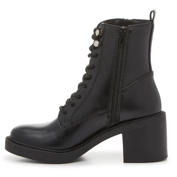 MIA Women’s Galit Combat Black Lace-Up Ankle Chunky Block Heel Boots Size 6 NEW - Picture 3 of 12